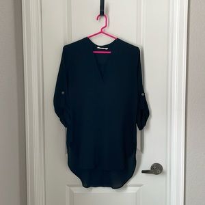 Lush V-Neck Black Tunic